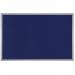 Bi-Office Maya Blue Felt Noticeboard Plastic Frame 600x450mm - FB0443186 45473BS