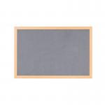 Bi-Office Earth-It Grey Felt Noticeboard Oak Wood Frame 1800x1200mm - FB8542233 45557BS