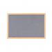 Bi-Office Earth-It Grey Felt Noticeboard Oak Wood Frame 1800x1200mm - FB8542233 45557BS