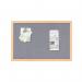 Bi-Office Earth-It Grey Felt Noticeboard Oak Wood Frame 1800x1200mm - FB8542233 45557BS