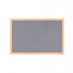 Bi-Office Earth-It Grey Felt Noticeboard Oak Wood Frame 1800x1200mm - FB8542233 45557BS