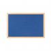 Bi-Office Earth-It Blue Felt Noticeboard Oak Wood Frame 1800x1200mm - FB8543233 45564BS