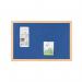 Bi-Office Earth-It Blue Felt Noticeboard Oak Wood Frame 1800x1200mm - FB8543233 45564BS