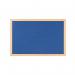 Bi-Office Earth-It Blue Felt Noticeboard Oak Wood Frame 2400x1200mm - FB8643233 45578BS