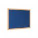 Bi-Office Earth-It Blue Felt Noticeboard Oak Wood Frame 2400x1200mm - FB8643233 45578BS