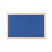 Bi-Office Earth-It Blue Felt Noticeboard Oak Wood Frame 2400x1200mm - FB8643233 45578BS