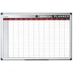Bi-Office Annual Magnetic Whiteboard Planner Aluminium Frame 900x600mm - GA0337170 45606BS