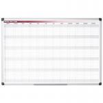 Bi-Office 52-Week Annual Magnetic Whiteboard Planner Aluminium Frame 900x600mm - GA0361170 45634BS