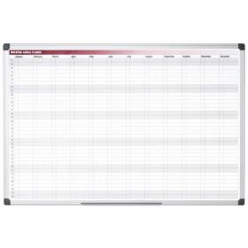 Bi-Office 52-Week Annual Magnetic Whiteboard Planner Aluminium Frame 900x600mm - GA0361170 45634BS