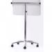 Bi-Office Mobile Glass Flipchart Easel 700x1000mm Magnetic Silver - GEA4850116 45648BS