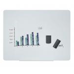 Bi-Office Magnetic Glass Whiteboard 1500x1200mm White - GL110101 45655BS