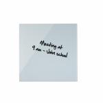 Bi-Office Magnetic Glass Whiteboard Memo Tile 480x480mm White - GL150101 45662BS