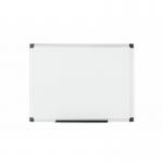 A modern and sleek magnetic whiteboard with an aluminium frame, perfect for brainstorming and organization. Its clean surface and magnetic properties make it ideal for any workspace.