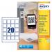 Avery QR Code Label 45x45mm 20 Per A4 Sheet White (Pack 500 Labels) - L7121-25 45700AV