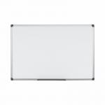 Bi-Office Maya Magnetic Melamine Whiteboard Grey Plastic Frame 600x450mm - MB0407186 45886BS