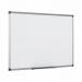 Bi-Office Maya Magnetic Melamine Whiteboard Grey Plastic Frame 600x450mm - MB0407186 45886BS