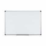Bi-Office Maya Magnetic Melamine Whiteboard Grey Plastic Frame 600x450mm - MB0407186 45886BS