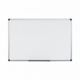 Bi-Office Maya Magnetic Melamine Whiteboard Grey Plastic Frame 600x450mm - MB0407186 45886BS