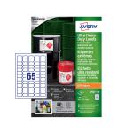 Avery Ultra Resistant Labels 38 x 21mm Permanent 65 Labels Per Sheet (1300 Labels Per Pack) B7651-20 45945AV