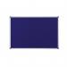 Bi-Office Maya Fire Retardant Blue Felt Noticeboard Aluminium Frame 2400x1200mm - SA2101170 46005BS