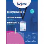 This photograph features a pack of 10 Avery A6 Badge Holders with Lanyards, perfect for displaying name badges at large events or conferences. Each badge holder measures 148mm x 105mm and is designed by Avery UK. The holders are sleek and transparent, making them ideal for professional settings. Each lanyard is convenient and sturdy, ensuring secure display of important identification.