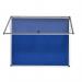 Bi-Office Fire Retardant Blue Felt Lockable Noticeboard Display Case 6 x A4 656x603mm - ST340101150 46019BS