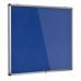 Bi-Office Fire Retardant Blue Felt Lockable Noticeboard Display Case 6 x A4 656x603mm - ST340101150 46019BS