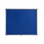 Bi-Office Fire Retardant Blue Felt Lockable Noticeboard Display Case 8 x A4 924x653mm - ST350101150 46026BS