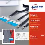 Avery Lanyard for Name Badges 440x20mm Black (Pack 10) 4828 46043AV