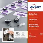 Avery Badge Reel for Name Badges 800mm Black (Pack 10) 4829 46050AV