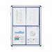 Bi-Office Enclore Blue Felt Lockble Noticeboard Display Case 4 x A4 500x674mm - VT610107150 46061BS