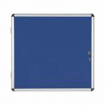 Bi-Office Enclore Blue Felt Lockable Noticeboard Display Case 6 x A4 720x670mm - VT620107150 46068BS