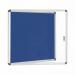 Bi-Office Enclore Blue Felt Lockable Noticeboard Display Case 6 x A4 720x670mm - VT620107150 46068BS