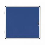 Bi-Office Enclore Blue Felt Lockable Noticeboard Display Case 6 x A4 720x670mm - VT620107150 46068BS
