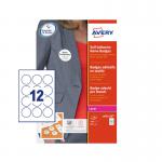 This photo shows a pack of Avery UK multipurpose labels. The labels are self-adhesive and come in circular shape with a diameter of 51mm. They are white in color and the pack contains 240 labels.