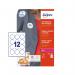 This photo shows a pack of Avery UK multipurpose labels. The labels are self-adhesive and come in circular shape with a diameter of 51mm. They are white in color and the pack contains 240 labels.