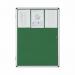 Bi-Office Enclore Green Felt Lockable Noticeboard Display Case 9 x A4 720x981mm - VT630102150 46075BS