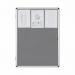 Bi-Office Enclore Grey Felt Lockable Noticeboard Display Case 9 x A4 720x981mm - VT630103150 46082BS