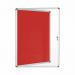 Bi-Office Enclore Red Felt Lockable Noticeboard Display Case 9 x A4 720x981mm - VT630105150 46089BS