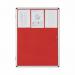 Bi-Office Enclore Red Felt Lockable Noticeboard Display Case 9 x A4 720x981mm - VT630105150 46089BS