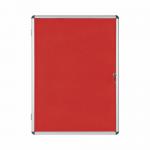 Bi-Office Enclore Red Felt Lockable Noticeboard Display Case 9 x A4 720x981mm - VT630105150 46089BS