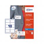 Avery Self-Adhesive Name Badge 80x50mm White (Pack 150) J4785-15 46092AV