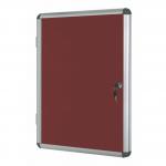 Bi-Office Enclore Burgundy Felt Lockable Noticeboard Display Case 9 x A4 720x981mm - VT630106150 46096BS