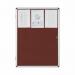 Bi-Office Enclore Burgundy Felt Lockable Noticeboard Display Case 9 x A4 720x981mm - VT630106150 46096BS