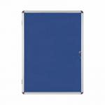 Bi-Office Enclore Blue Felt Lockable Noticeboard Display Case 9 x A4 720x981mm - VT630107150 46103BS