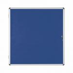 Bi-Office Enclore Blue Felt Lockable Noticeboard Display Case 12 x A4 940x981mm - VT660107150 46110BS