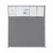 Bi-Office Enclore Grey Felt Lockable Noticeboard Display Case 20 x A4 1160x1288mm - VT740103150 46124BS