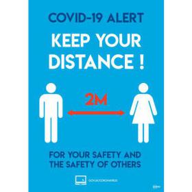 Avery Covid19 Self-Adhesive Poster Social Distancing A4 (Pack 2) 46127AV
