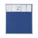 Bi-Office Enclore Blue Felt Lockable Noticeboard Display Case 20 x A4 1160x1288mm - VT740107150 46131BS