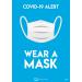 Avery Covid19 Self-Adhesive Poster Wear a Mask A4 297x210mm (Pack 2) 46148AV